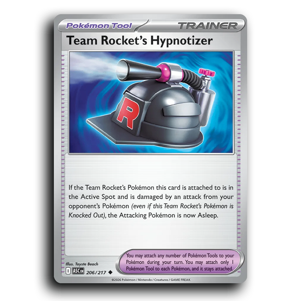 Team Rocket's Hypnotizer 206/217 Ascended Heroes Uncommon Pokemon Card TCG Near Mint NM