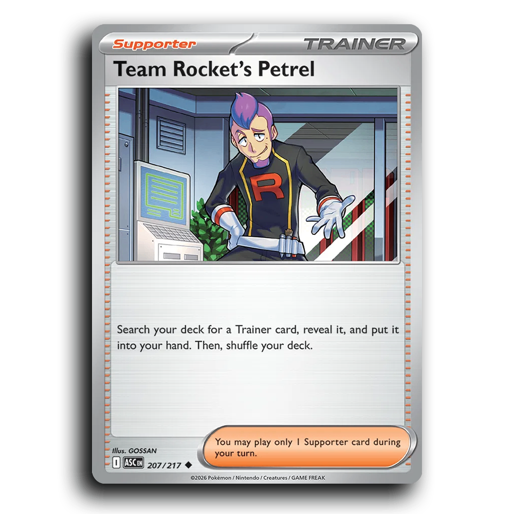Team Rocket's Petrel 176/182 Ascended Heroes Uncommon Pokemon Card TCG Near Mint NM