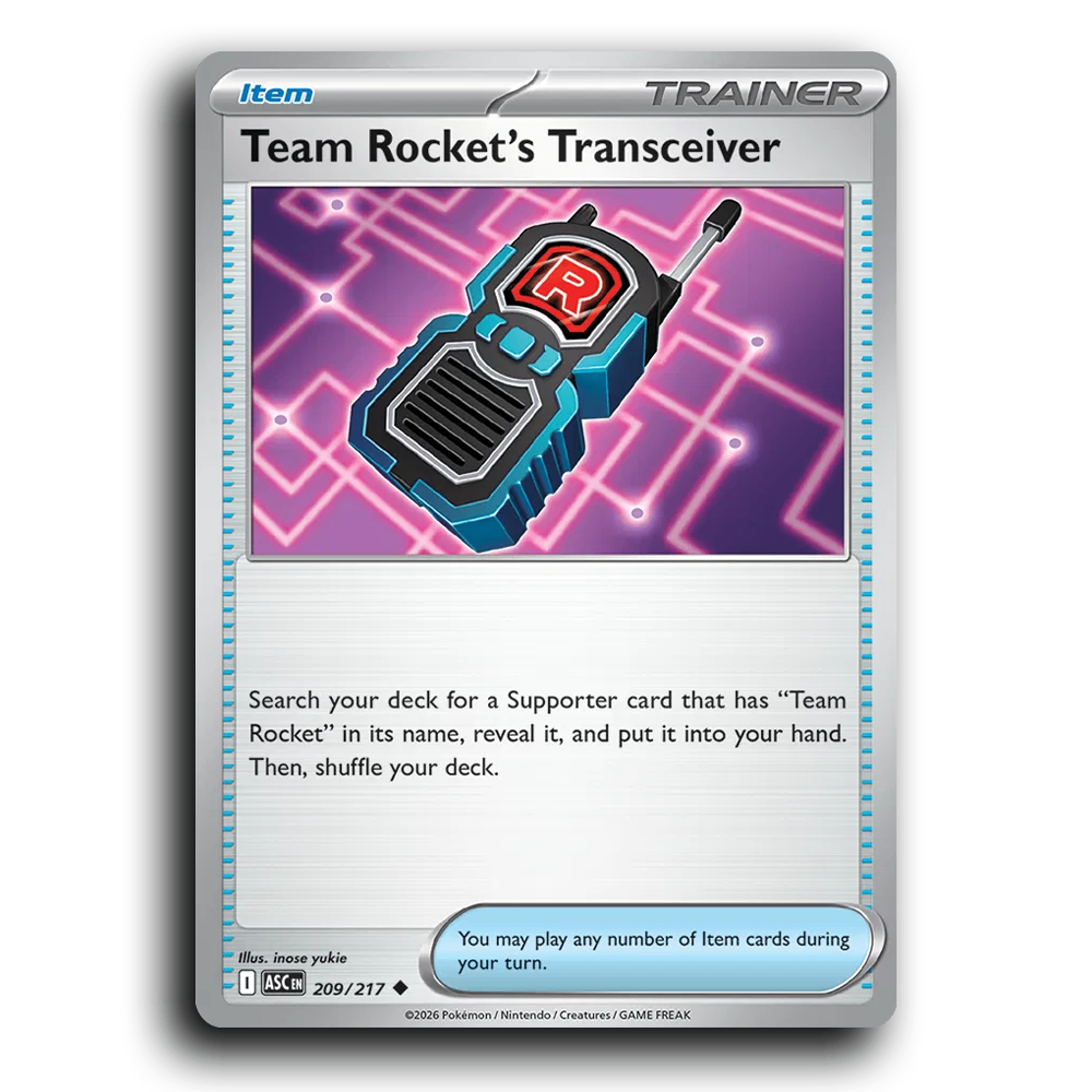 Team Rocket's Transceiver 209/217 Ascended Heroes Uncommon Pokemon Card TCG Near Mint NM