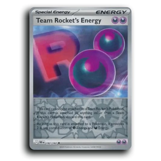 Team Rocket's Energy Destined Rivals 182/182 Uncommon Pokemon card TCG Reverse Holo