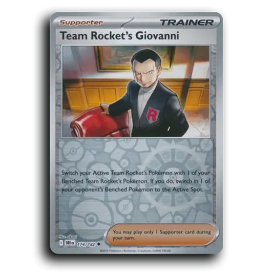 Team Rocket's Giovanni Destined Rivals 174/182 Trainer Supporter Uncommon Pokemon Card Reverse Holo TCG