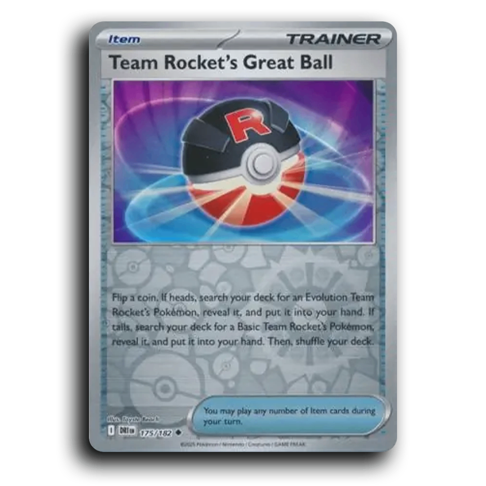 Team Rocket's Great Ball Destined Rivals 175/182 Uncommon Pokemon card TCG Reverse Holo