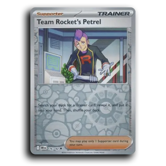 Team Rocket's Petrel Destined Rivals 176/182 Uncommon Pokemon card TCG Reverse Holo