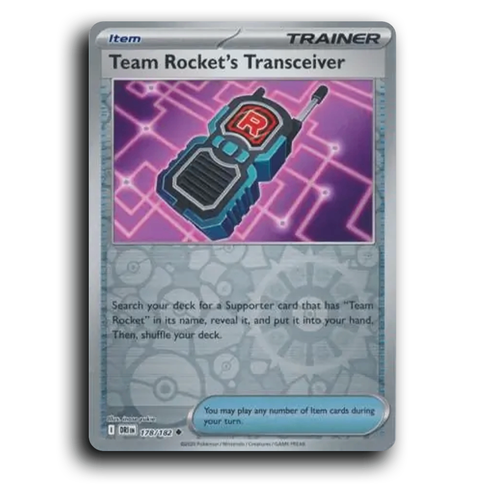 Team Rocket's Transceiver Destined Rivals 178/182 Uncommon Pokemon card TCG Reverse Holo
