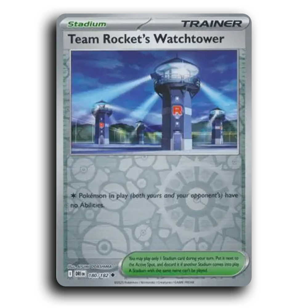 Team Rocket's Watchtower Destined Rivals 180/182 Uncommon Pokemon card TCG Reverse Holo