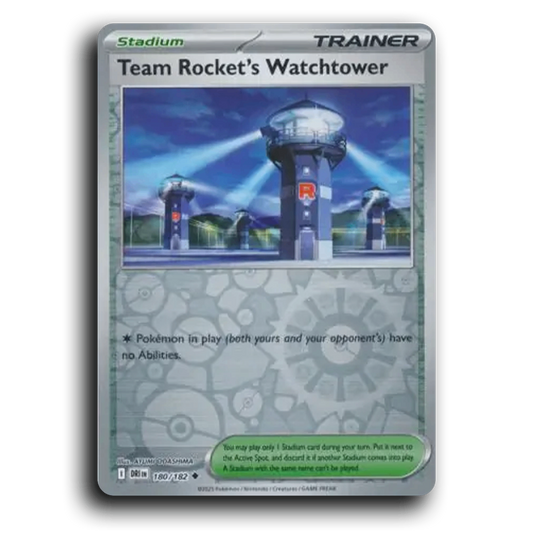 Team Rocket's Watchtower Destined Rivals 180/182 Uncommon Pokemon card TCG Reverse Holo
