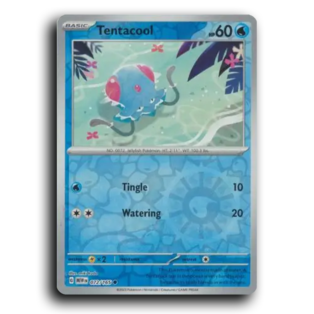 Tentacool 072/165 151 Common Pokemon Card TCG Near Mint NM Reverse Holo