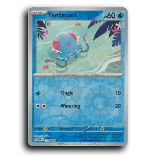 Tentacool 072/165 151 Common Pokemon Card TCG Near Mint NM Reverse Holo