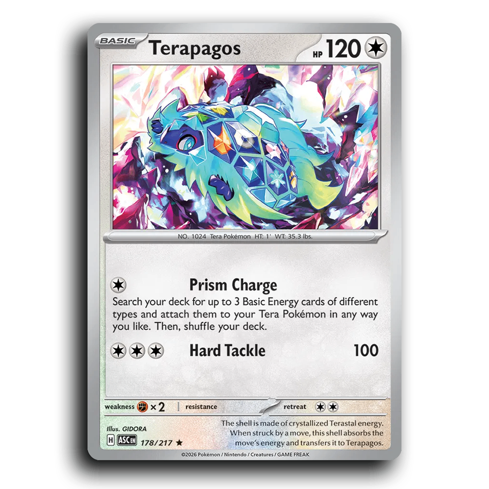 Terapagos 178/217 Ascended Heroes Rare Pokemon Card TCG Near Mint NM Holofoil
