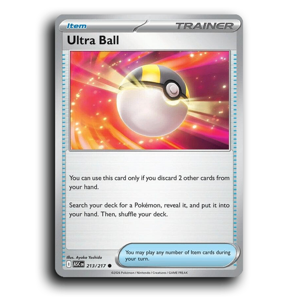 Ultra Ball 213/217 Ascended Heroes Common Pokemon Card TCG Near Mint NM