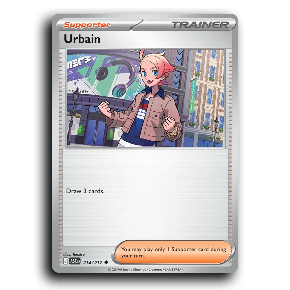 Urbain 214/217 Ascended Heroes Uncommon Pokemon Card TCG Near Mint NM