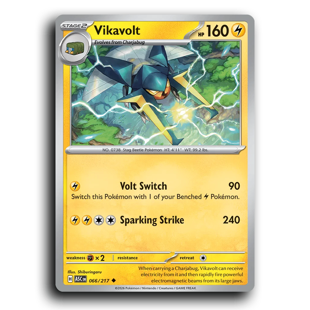 Vikavolt 066/217 Ascended Heroes Uncommon Pokemon Card TCG Near Mint NM