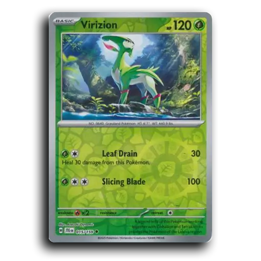 Virizion Journey Together 015159 Uncommon Near Mint Pokemon Card Reverse Holo