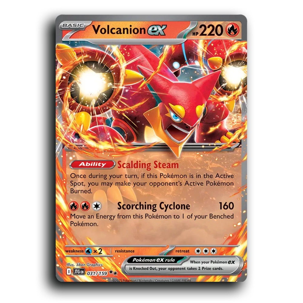 Volcanion ex 031/159 Journey Together Double Rare Pokemon Card TCG Holofoil