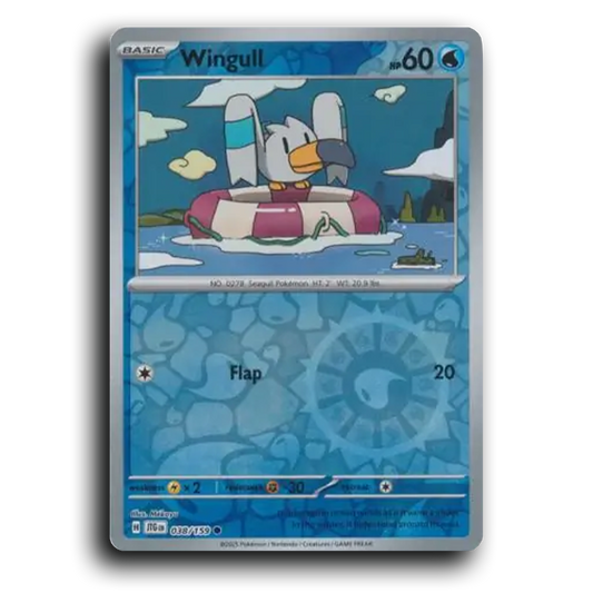 Wingull 038/159 Journey Together Common Pokemon Card TCG Reverse Holo