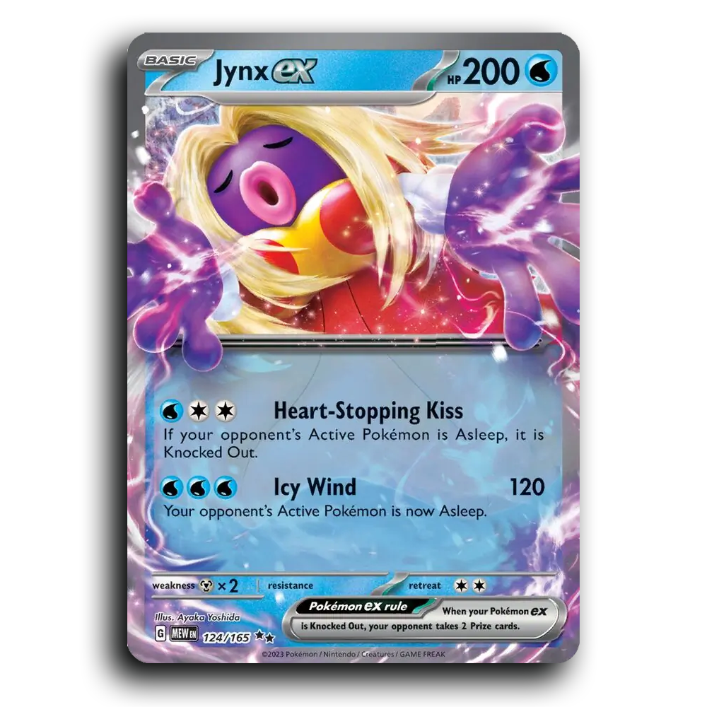 Jynx ex 124/165 151 Double Rare Pokemon Card TCG Near Mint NM Holofoil