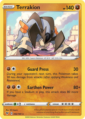 Terrakion 092/185 [SWSH04: Vivid Voltage]