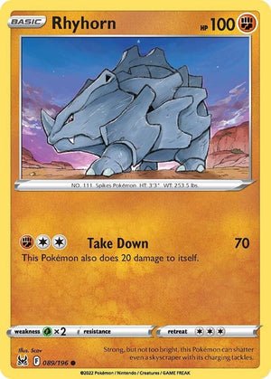 Rhyhorn 089/196 [SWSH11: Lost Origin]