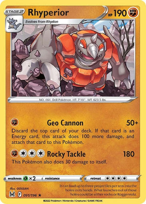 Rhyperior 091/196 [SWSH11: Lost Origin]