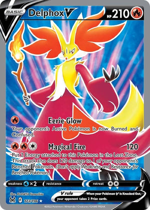 Delphox V (Full Art) 173/196 [SWSH11: Lost Origin]