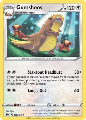 Gumshoos 118/159 [SWSH: Crown Zenith]