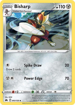 Bisharp 093/159 [SWSH: Crown Zenith]