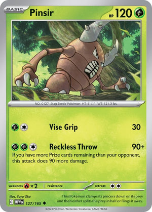 Pinsir 127/165 [SV: Scarlet & Violet 151]
