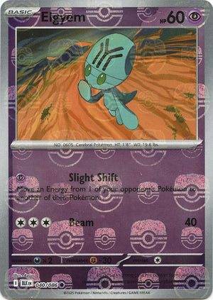 Elgyem (Master Ball Pattern) 040/086 [SV: Black Bolt]