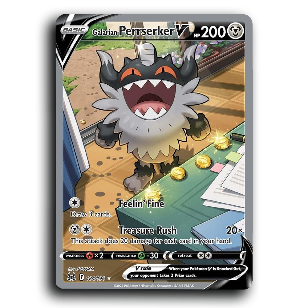 Galarian Perrserker V (184/196) [Lost Origin]