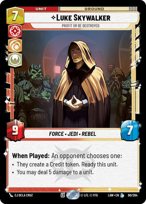 Luke Skywalker - Profit or Be Destroyed 80/264 [A Lawless Time]