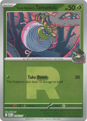 Team Rocket's Tarountula (Team Rocket) [ASC - 018/217]