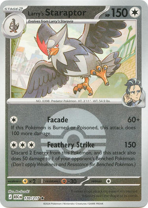 Larry's Staraptor - 170/217 (Poke Ball) [ASC - 170/217]