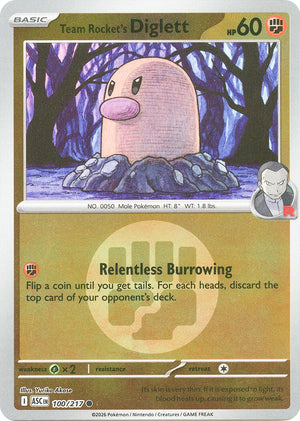 Team Rocket's Diglett (Energy Symbol Pattern) [ASC - 100/217]