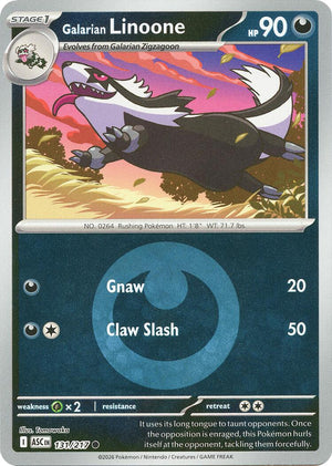 Galarian Linoone (Energy Symbol Pattern) [ASC - 131/217]
