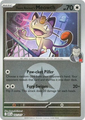 Team Rocket's Meowth (Energy Symbol Pattern) [ASC - 161/217]