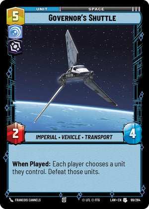 Governor's Shuttle 99/264 [A Lawless Time]