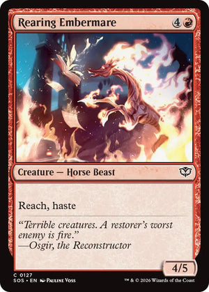 Rearing Embermare 127 [Secrets of Strixhaven]