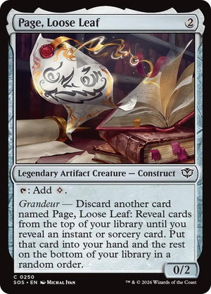 Page, Loose Leaf 250 [Secrets of Strixhaven]
