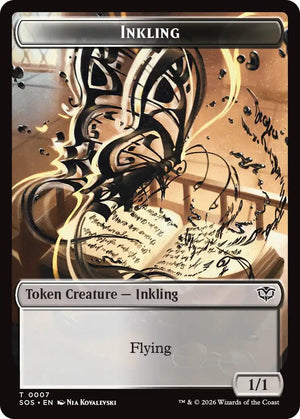 Inkling (0007) // Spirit (0011) Double-Sided Token 7 // 11 [Secrets of Strixhaven]