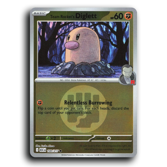Team Rocket's Diglett (Energy Symbol Pattern)