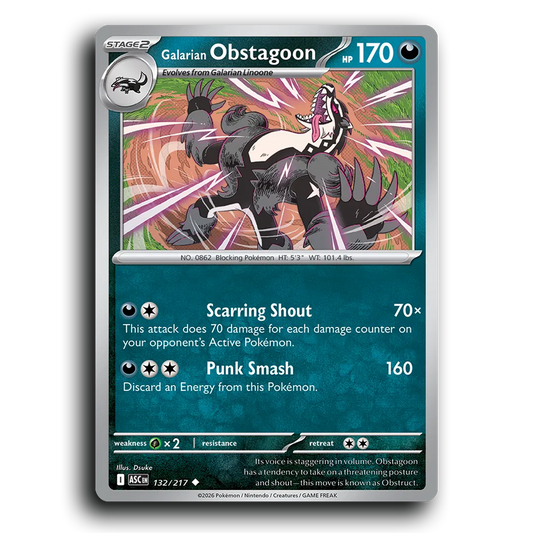 Galarian Obstagoon - 132/217