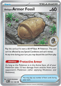 Antique Armor Fossil 072/084 [ME05: Pitch Black]