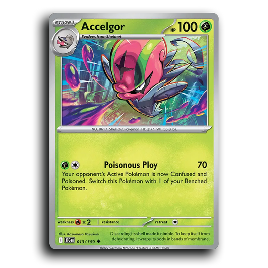 Accelgor Journey Together 013/159 Uncommon Near Mint Pokemon Card