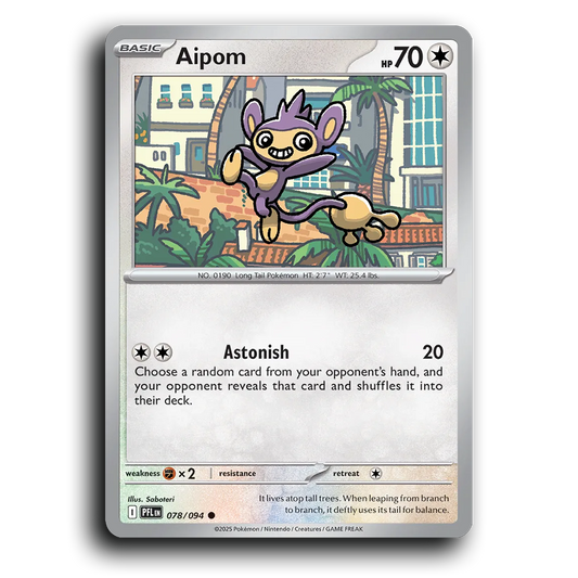 Aipom (078/094) [Phantasmal Flames] Common Pokemon Card TCG Near Mint NM