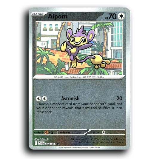 Aipom (078/094) [Phantasmal Flames] Common Pokemon Card TCG Near Mint NM Reverse Holo