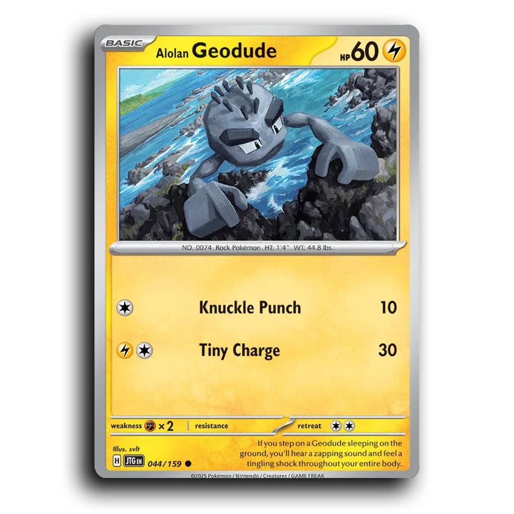 Alolan Geodude 044/159 Journey Together Common Pokemon Card TCG 