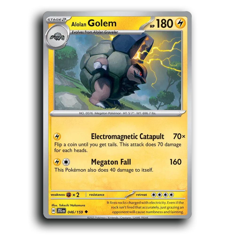 Alolan Golem 046/159 Journey Together Uncommon Pokemon Card TCG