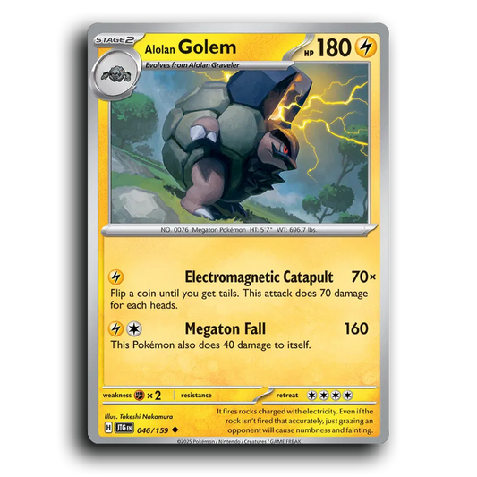 Alolan Golem 046/159 Journey Together Uncommon Pokemon Card TCG