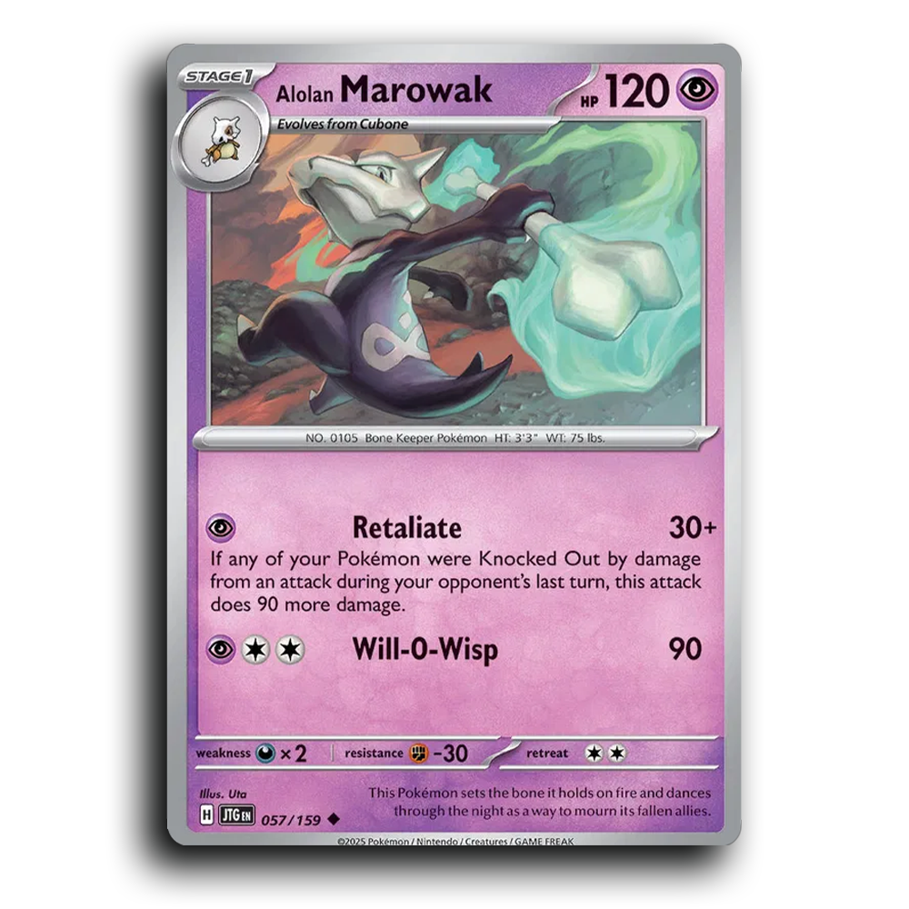 Alolan Marowak 057/159 Journey Together Uncommon Pokemon Card TCG 
