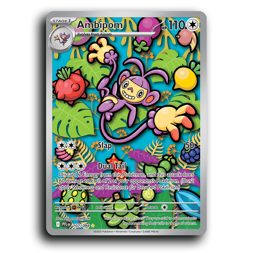 Ambipom (107/094) [Phantasmal Flames] Illustration Rare Pokemon Card TCG Near Mint NM Holofoil
